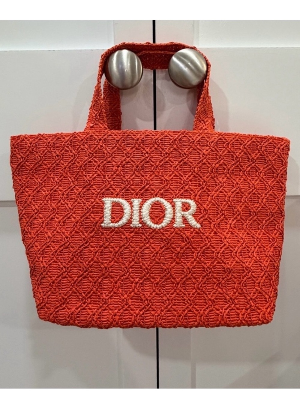 New! Limited Edition Dior Beauty Raffia Tote